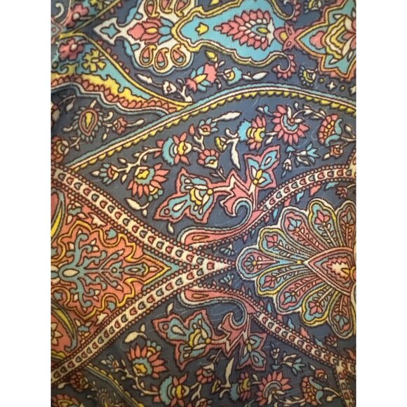 Boemo Boho Paisley Print Peasant Blouse Tassel‎ Tie Long Sleeve M - Picture 2 of 9
